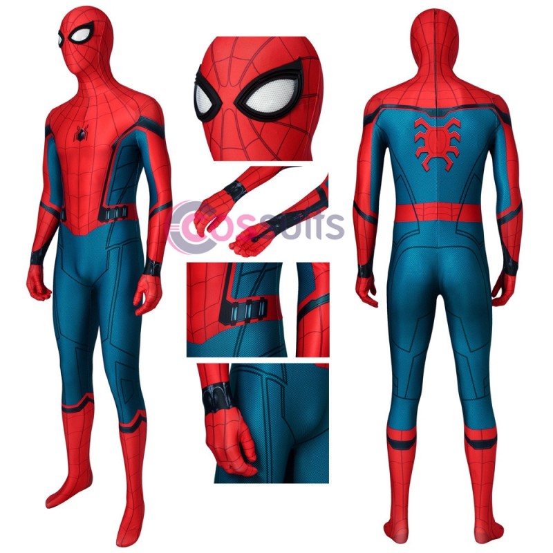 Spider-Man Civil War Costume Spider-Man Homecoming Jumpsuit - CosSuits