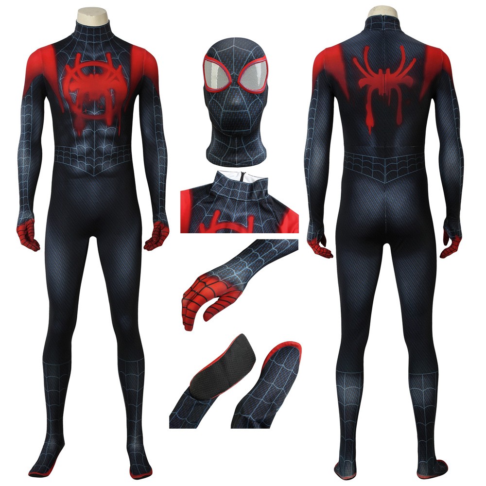 Spider-Man Miles Morales Costume Into the Spider-Verse Suit - CosSuits